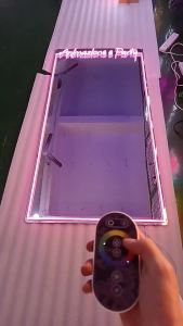 Winbo New Design Cute Vanity Mirror With Lights for Bedroom Bathroom Wall Decorative Mirrors Modern Led Name Neon Mirror Sign