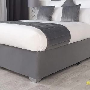 Premium Faux Suede 3 Sides Bed Skirt Anti-Cat Scratch Bed Base Wrap Around Valance Sheet Old Bed Renovation Dustproof Protector