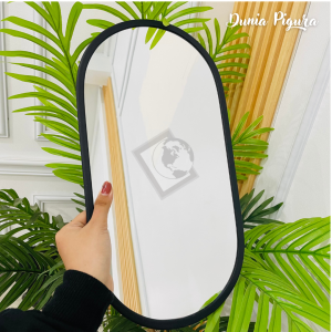 Kaca Cermin Oval Kapsul Dinding Gantung Aesthetic 40 x 20cm - Kaca cermin Makeup /Kamar Mandi