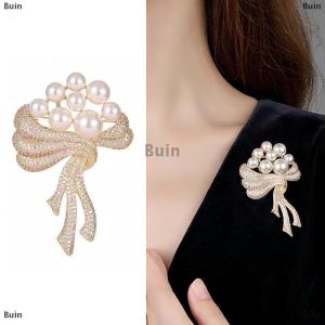 [COD] Buin Exquisite Pearl Bouquet Brooches For Women Girls Elegant Versatile Flower Pins Versatile Shiny Corsage Clothing Accessories Gifts