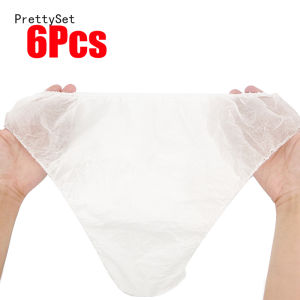 6/18Pcs quần lót dùng một lần không dệt Vải Thiết Kế Giữa eo Da Thân Thiện Thoáng Khí Khỏe Mạnh Quần Lót Cho Khách Sạn Spa EVERYDAY Salon Phụ Nữ