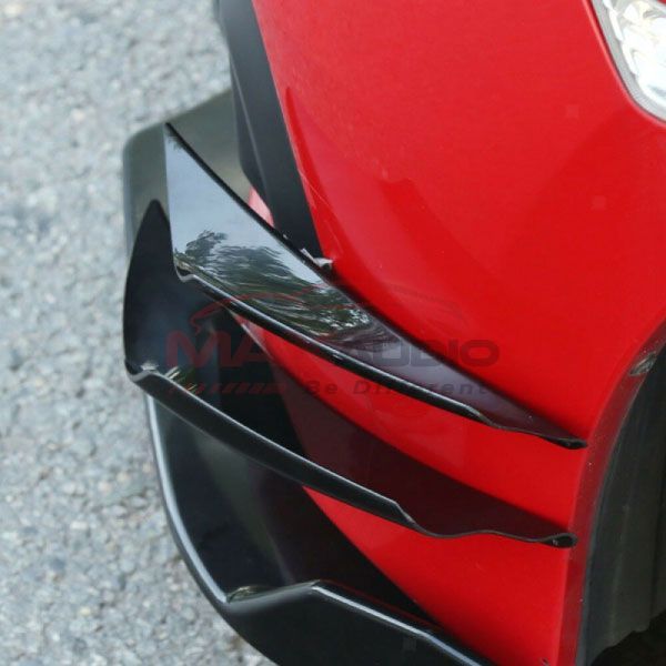 Preve Diffuser SAMURAI-LIPS WRX Style Front Bumper Shark Fin Car Diffuser Canard ...