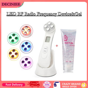 DECINIEE Facial Skin Care RF EMS Rejuvenation RF Radio Frequency Device LED Photon Light Therapy Beauty Anti Aging Face Lifting Tighten With Gel