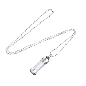Crystals Clear Pendant Necklace Comfortable Wear Stainless Steel Chain for Everyday Elegant
