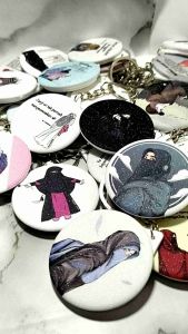 GANTUNGAN KUNCI ANIMASI ISLAMI LAPISAN GLITER