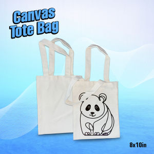 SaleZone - Vertical Flat Canvas Tote Bag Cream 20x25cm Eco bag (Plain)
