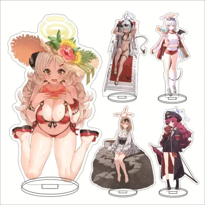 Móc Khoá Standee Tranh Kính Mô Blue Archive Misono Mika Shirasu Azusa Yutori Natsu Trang Trí Bàn Học Làm Việc