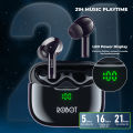 ROBOT T30 Plus Headset TWS Wireless Earphone Airbuds T30 Plus Original BT 5.3 ORIGINAL 12 Months Warranty. 