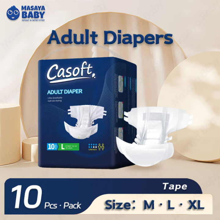 New】Casoft Adult Diaper Pants For Senior 10pcs/pack Elderly Men