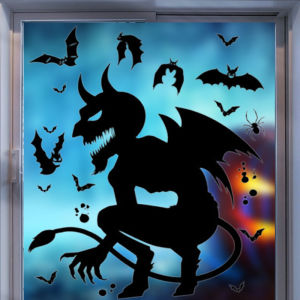 Decal HALLOWEEN- Hít tĩnh điện- Ma người dơi dài đuôi-14