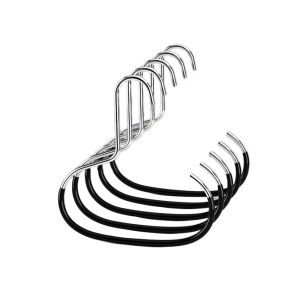 WENTIVV 5Pcs Giữ 8 mũ Móc treo mũ tủ quần áo Chống trượt Thép cacbon Móc treo mũ Đa chức năng Tiết kiệm không gian Móc treo quần áo hai dây Dành cho gia đình