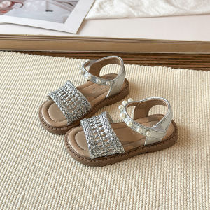 Summer New Kids Sandals Weave Open Toe Girls Beach Sandals Flexible Soft Bottom Baby Girl Shoes Comfortale Child Footwear J05244