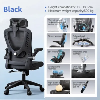 【10yr Warranty】Ergonomic Office Chair Gaming Chair Lumbar Pillow Ergonomic Chair Computer Chair Adjustable Headrest