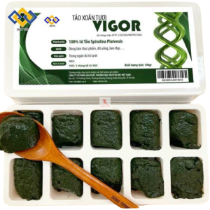 Bột Tảo Xoắn Nguyên Chất Spirulina Vigor [ 100GR ] Dưỡng Trắng Giảm Mụn Chống Lão Hoá