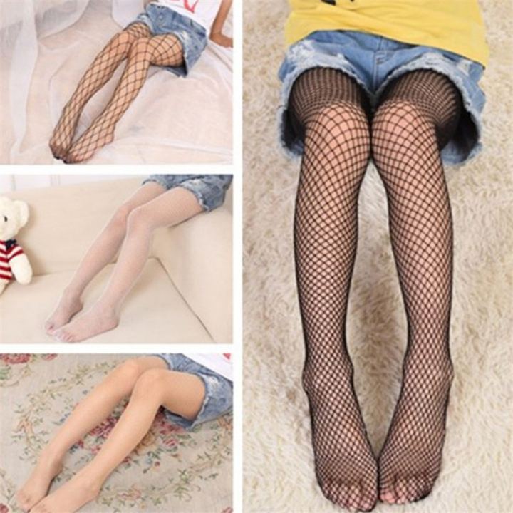 Girls Fashion Mesh Stockings Kids Baby Fishnet Stockings Black