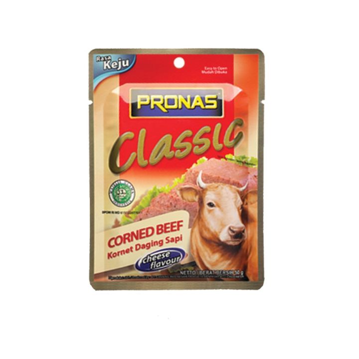 Pronas Kornet Sapi Sachet Rasa Keju 50g
