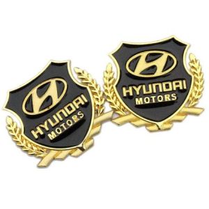 Bộ 2 miếng dán logo kim loại chữ VIP MOTOR bông lúa - trang trí oto - Phụ Kiện Đồ Chơi Ô Tô Xe Hơi EUNOIA