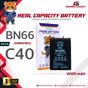 WIXEL Baterai BN66 XiaoMi Poco C40 Pocophone Double Power Real Capacity Batre Batrai Battery Dual Phone
