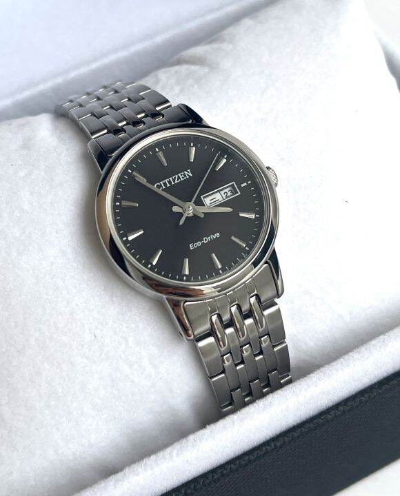 Citizen silver outlet eco drive watch