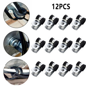 Gracekarin 12 Pack Rubber Lined Brake Pipe Clips 3/16 Inch Zinc P-Clips For Attaching Brake Tubes To Chassis NEW