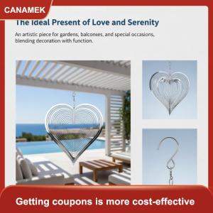 【CANAMEK】 Phản quang 3d thép không gỉ chim răn gió spinners vườn ngoài trời treo điêu khắc mạnh mẽ thời tiết thiết kế