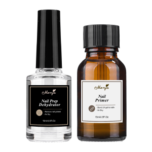 2 in 1 15ML Nail Primer Nail Prep Dehydrate Base Top Coat Gel Nail Polish No Need of UV LED Lamp Nail Art Varnish Manicure