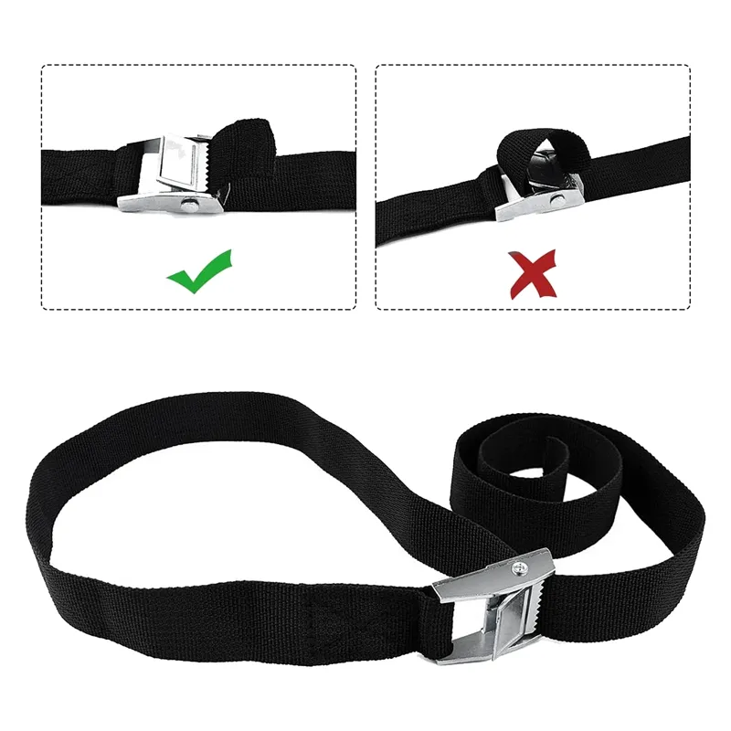 2PCS Lashing Straps Pressure Buckle Straps with Buckles