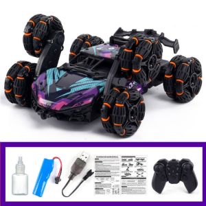 CANICE Alloy Plastic RC Stunt Car Orange Purple 6x6 Spray Gas Spray Gas RC Toys  Electric Remote Control Racing Car Toy Gift