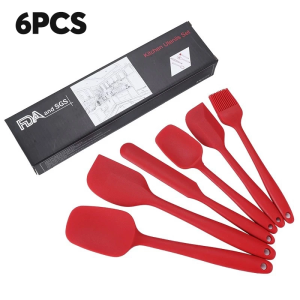 6 Pcs Kitchen baking tool set Silicone oil brush spoon knife Spatulas Kitchenware Bakewares