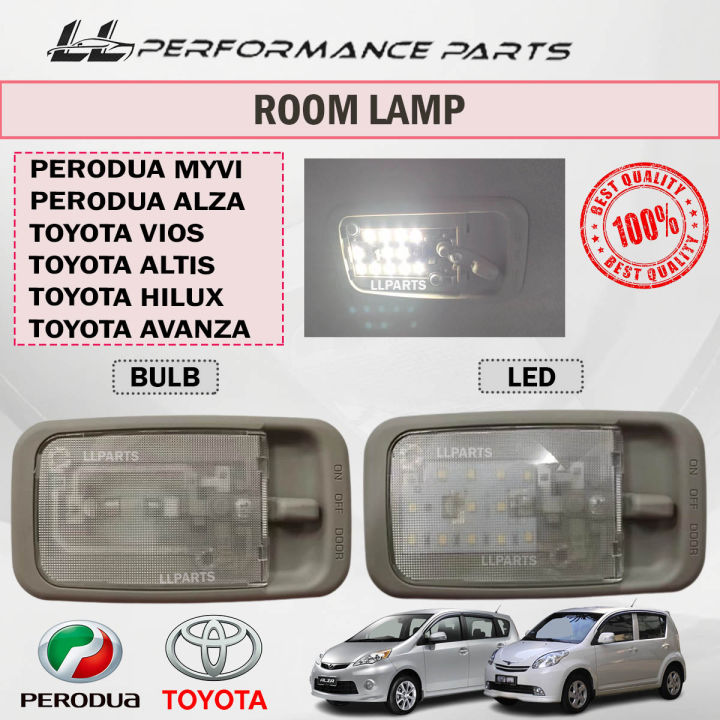 Perodua Myvi Old Alza Toyota Vios Altis Hilux Avanza Indoor Interior Assy Room Lamp Roof Light Lens Led Bulb Lampu Dalam