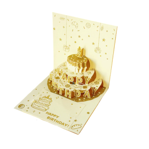 Happy Birthday 3D Cake Birthday Greeting For Women Men Kid Birthday Anniversary Birthday with Envelope