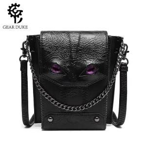 Guangzhou foreign trade womens bags 2024 New womens bag European and American punk niche womens shoulder crossbody bag gothic small bag