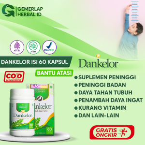 Suplemen Peninggi Badan Tinggi Kalsium Kapsul Ekstrak Daun Kelor Isi 60 Kapsul Herbal Alami Mudah Diserap Tubuh