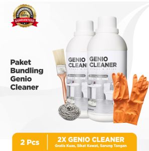 PAKET BUNDLING 2X Genio Cleaner + Safety Glove - Pembersih Kerak Serbaguna Rumah Tangga Antibakteri