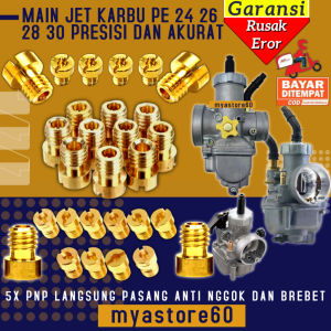 Spuyer Mainjet Main Jet Karburator Karbu Carburator Carbu PE NSR 24 26 28 30 PE24 PE26 PE28 PE30 Anti Brebet Dan Nggok PNP Tingal Pasang