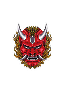 SABLON STIKER DTF PRINTING 14cm TEMA SAMURAI JAPAN