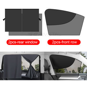 SEAMETAL 10Pcs Magnets Car Curtain Sunshade Double Layer Mesh Auto Side Window Sun Shade UV Block Protection Cover