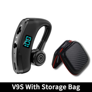 VAORLO Original V9S V9 Business Bluetooth Headphones HIFI Stereo Music Earbuds LED Display 270° Rotation Left And Right Ear Universal Waterproof Headset Suitable for All Smartphones