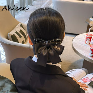 Women Bowknot Hair Net Hairpins Bow Hair Bun Cover Hair Clip  Hair Accessories