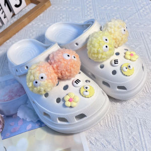 10Pcs/Set Shoes Charms Shoes Accessories Cute Plush Sneakers Fancy Shoe Buckle DIY Detachable Clogs Decoration for Hole Rubber Clogs
