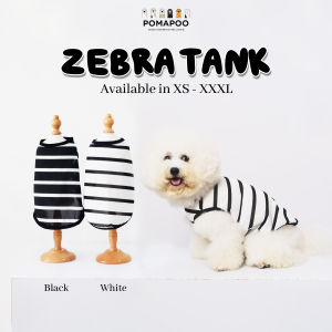 POMAPOO - Baju Kucing dan Baju Anjing Zebra Tank