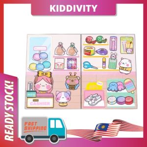 (DIY PACK) STATIONERY STORE BUSY BOOK l DOLL PAPER BOOK l DIY BUSY BOOK l QUIET BOOK l KID ACTIVITY BOOK