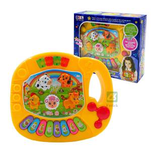 ของเล่นเปียโน คีบอร์ด ออแกน ดนตรี มีเสียง เสียงสัตว์ มีไฟ มีเพลง ใส่ถ่าน