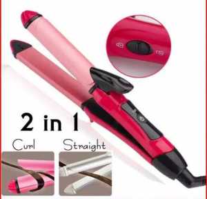 Catok rambut Nova 2 in 1 curly Mini catokan pelurus pengeriting