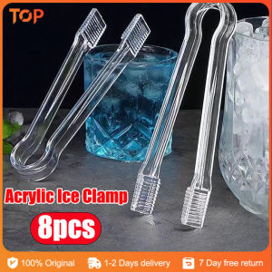 Reusable 8 Pcs Plastic Buffet Serving Tongs Dessert Candy Kitchen Tongs for Cooking Clip