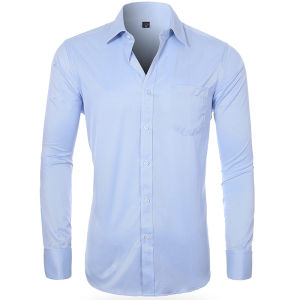 Cross-border best-selling mens casual shirts for spring and summer ebay Business mens French cufflinks plus-size mens shirt