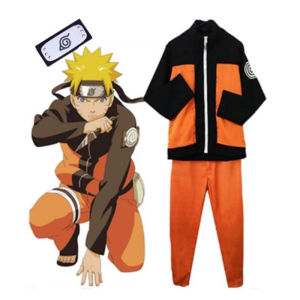 Uzumaki Cosplay Costume Anime Naruto Man Performance Costumes Japanese Ninja Cartoon Jacket Top Pants headband