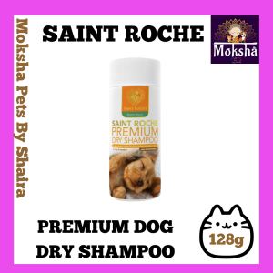 128g Saint Roche Premium Dry Shampoo for Dogs - Absorbs Oil and Odor