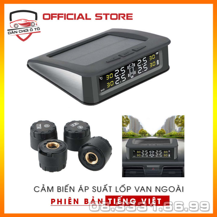 Cảm biến áp suất lốp ô tô xe hơi gắn ngoài cao cấp bản TIẾNG VIỆT công ...