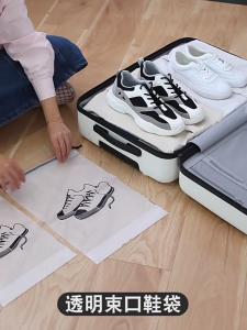 12Sets Shoe Storage Bags Convenient Drawstring Shoe Covers Case for Travel and Daily Use